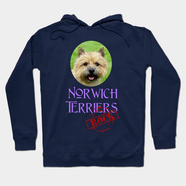 Norwich Terriers Rock! Hoodie by Naves